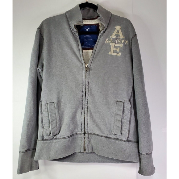 Vintage Y2K American Eagle AE Full Zip Thick Sweatshirt Jacket size Large - Picture 3 of 13